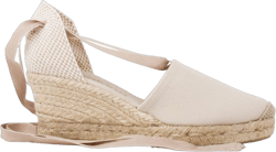 Almanera Authentic Spanish Espadrille Wedge Sandals for Women - Sustainable, Eco Friendly, Vegan Shoes. Classic Style, Organic Cotton Canvas Upper, Comfy Insole, Jute Midsole, Rubber Sole. Made in Spain 10 Beige