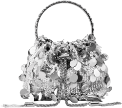 Sparkly Sequin Evening Handbags Purse for Women Glitter Clutch Crossbody Bag for Evening Wedding Party Prom(Silver)