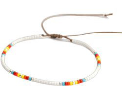 Boho Anklet, Native American Jewelry, Unique Thin Beaded Ankle Bracelet for Women or Girls, Colorful Bohemian Hippie Beach Waterproof Foot Jewelry, Handmade by Tribes