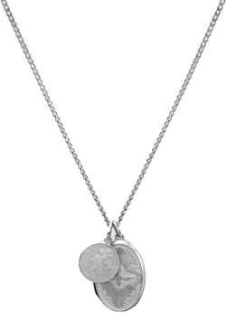 Mens Mini Dove Pendant Necklace, Sterling Silver | Polished Silver 24in