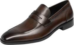 GIFENNSE Men's Dress Shoes Slip-On Loafers Formal Leather Shoes for Men