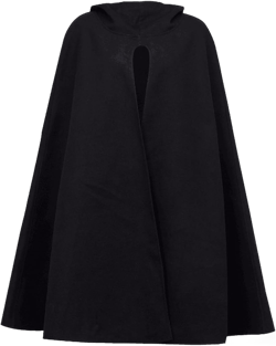 Medieval Hooded Cloak for Women Renaissance Wizard Themed Halloween Cosplay Costumes Vintage Gothic Cape Robe Black Small
