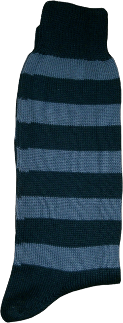 Bassin and Brown Hooped Stripe Cotton Socks - Black and Grey
