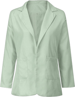 Women Oversized Blazer Jacket Long Sleeve Open Front Office Work Suit Casual Button Blazers Dress Solid Coat Outwear Large A-mint Green