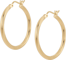 ToHeart 14k Twisted Hoop Earrings for Womens Hypoallergenic Small Gold Plated Hoop Earrings