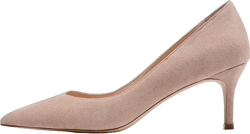 SAMMITOP Women's Pointed Toe Mid Heel Classic Pumps Slip On Elegant Formal Party Dress Shoes 7.5 Nude