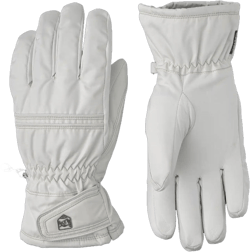 Hestra Ski Gloves Womens Primaloft Leather Ivory Off White
