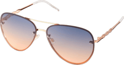 TAHARI womens Metal UV Protective Aviator Women Rose Gold/White Th789 Luxurious Metal 100% Uv Protective Women's Aviator Sunglasses. Elegant Gifts for Her, 60 Mm
