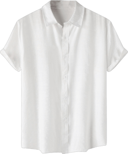 Shirts for Men Y2K Short Sleeve Casual Button Down Summer Beach Shirt Solid Stylish Cotton Linen Blouse with Pockets Large 05-white