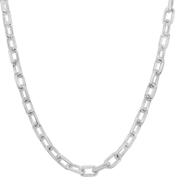 Olive & Chain 925 Sterling Silver Chain Necklace, Anchor Link Forzatina Necklace for Men & Women, Hypoallergenic, Best Fit for Gifting to Loved Ones