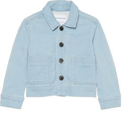 Amazon Essentials Unisex Kids and Toddlers' Relaxed Fit Denim Chore Jacket 3T Light Denim Blue
