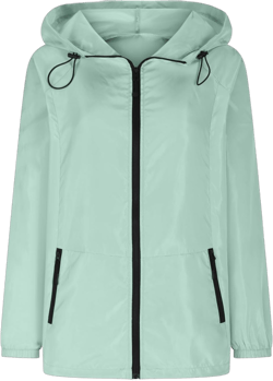 Packable Rain Jacket Women Lightweight Waterproof Raincoat with Hood Climbing Running Casual Jacket Windbreaker Green XX-Large