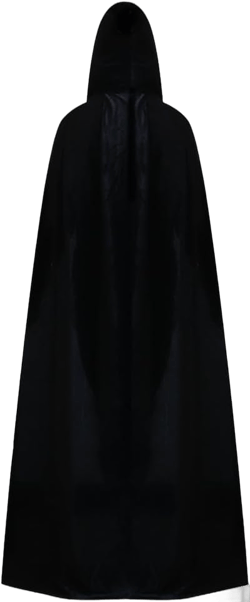 Eforcase Hooded Cloak Unisex Cape Velvet Cloak for Womens Men Witch Cloak Vampire Cape Halloween Christmas Cosplay Costumes Black 70 Inch/170cm