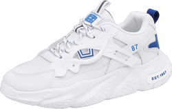 Mens Running Shoes Tennis Walking Shoes Cushioning Mens Sneakers Workout Casual Sports Shoes for Men White Size 6.5