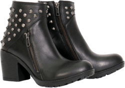 Hot Leathers Women's 5" Studded Ankle Boots With Side Zippers