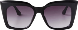 GIFIORE Oversized Cat Eye Sunglasses For Women Vintage Fashion Nude Cateye Sun Glasses Black Frame Fade Lens