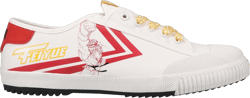 FEIYUE Fe Lo Street Fighter Special Edition Fighter Shoes, Unisex Low Top Classic Laces Sneaker 10 Women/8 Men White/Red/Multi