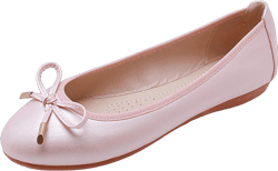 Stunner Women's Fashion Classic Slip-On Ballet Shoes Square Toe Flats 7.5 A Pink