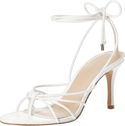 The Drop Women's Archie Lace-up Strappy Heeled Sandal Open Toe Heels 8 White