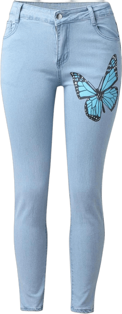 QWENTMTNTY Jean Leggings for Women Stretchy Plus Size Pockets Slim Denim Pants High Waist Casual Trendy Ankle Skinny Jeans Light Blue