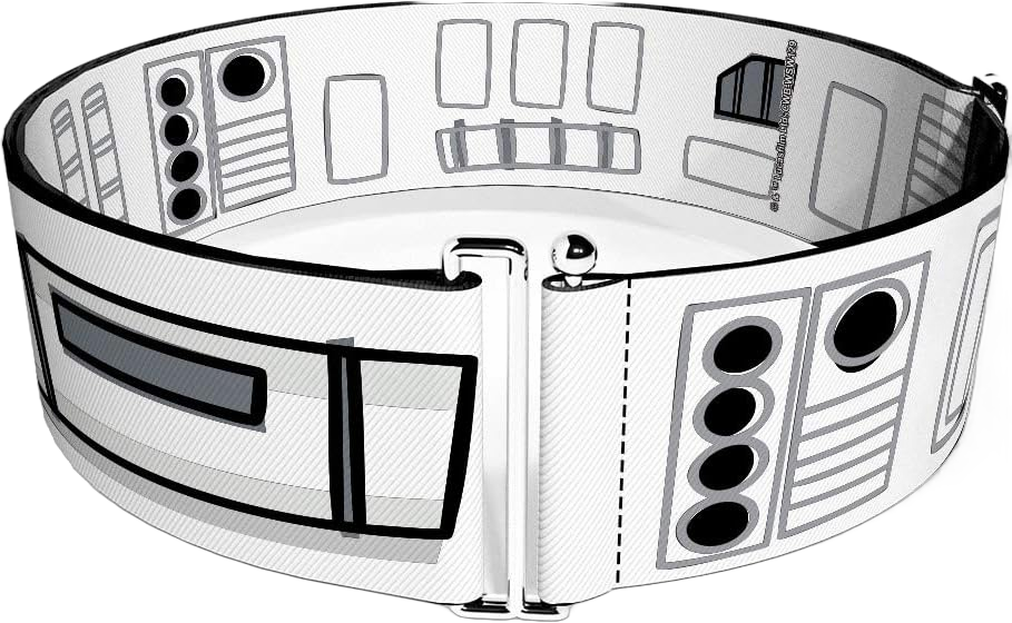 Buckle-Down Belt Women's Cinch Star Wars Stormtroopers Utility Belt Bounding White Black Available In Adjustable Sizes 3" x 44"