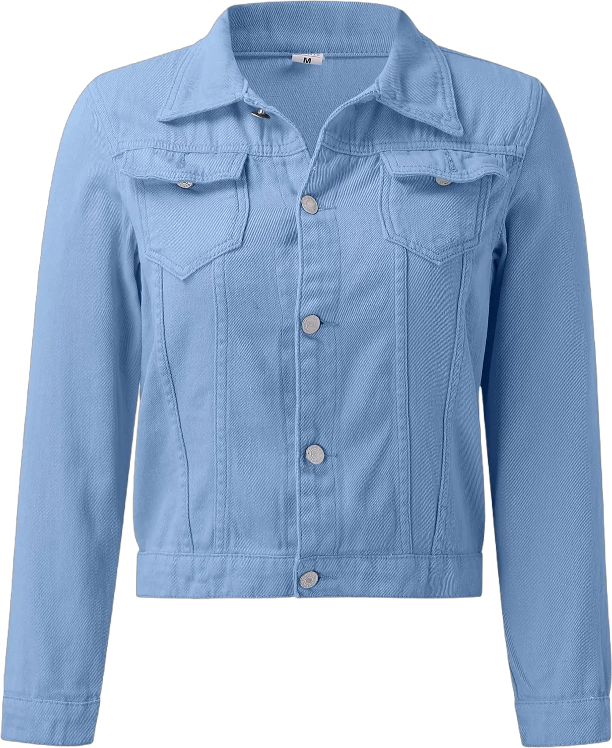 Fulijie Xs Cotton Denim Jacket,Lightweight Jackets For Women,Womens  Jackets,Women's Basic Solid Color Button Down Denim Cotton Jacket With Pockets Coat