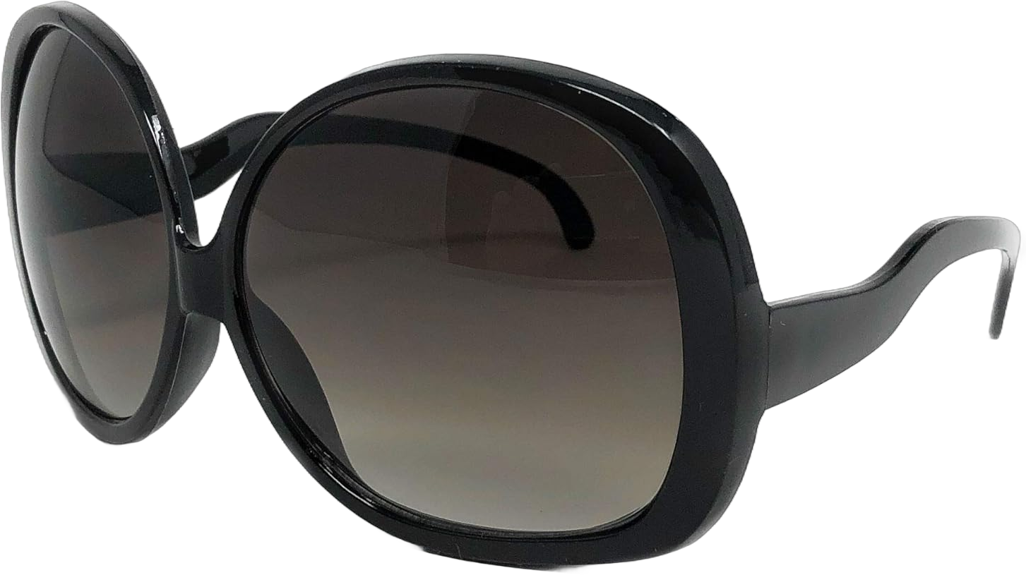 WebDeals - Oversized XL Womens Sunglasses… Round, Black Gradient