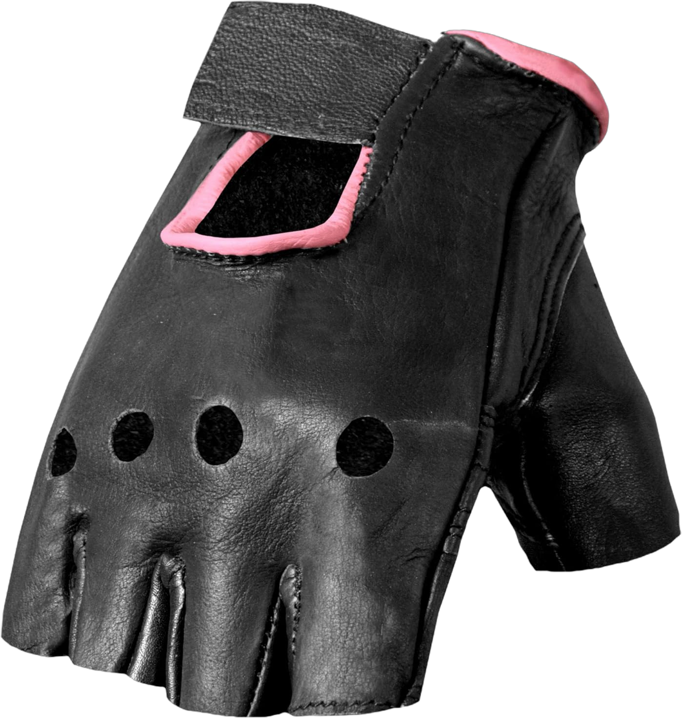 Hot Leathers Women's Fingerless Gloves Pink Medium