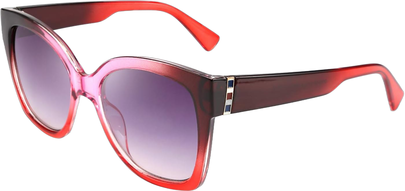 FEISEDY Retro Oversized Square Sunglasses Stylish Colorful Frame Chic Eyewear for Woman and Men B2597 04 Wild Fuchsia 52 Millimeters