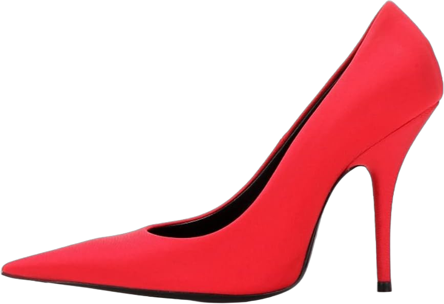 Arqa Women's Classic Satin Pumps Pointed Toe Stilettos Slip On High Heels Dress Pump Shoes 8.5 Red