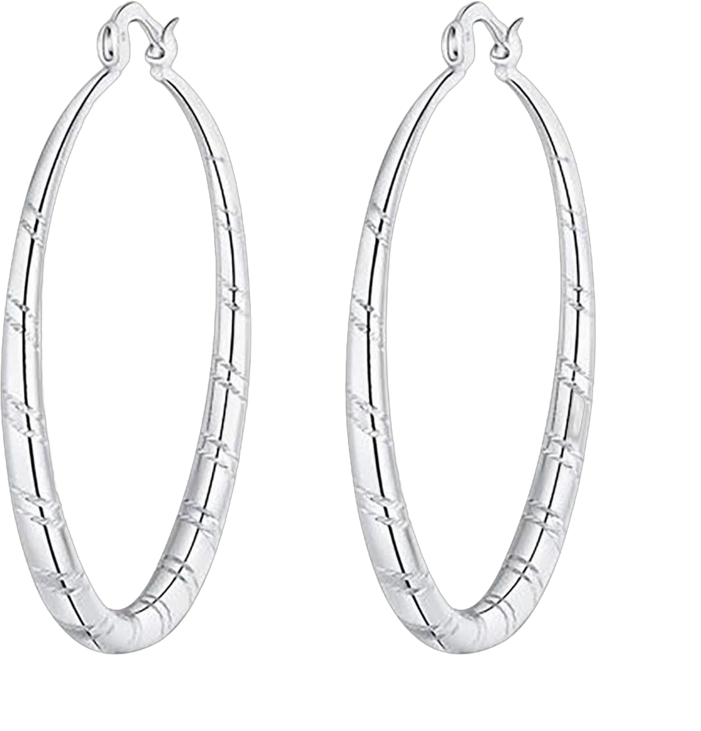 Foraging dimple Hoop Earrings for Women 925 Sterling Silver Large Earrings Lightweight Earrings Jewelry Gift