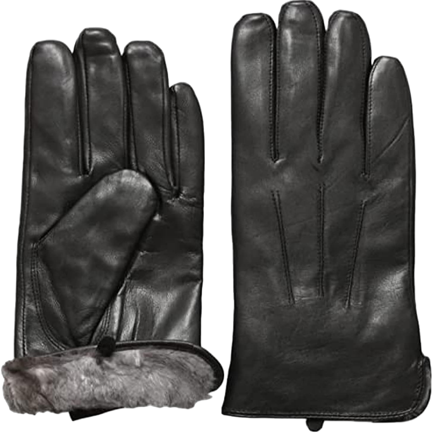 Exude Elegance with Mens Rabbit Fur Lined Gloves in Rabbit Fur Lining Nice Camping Leather Gloves Sheepskin Medium