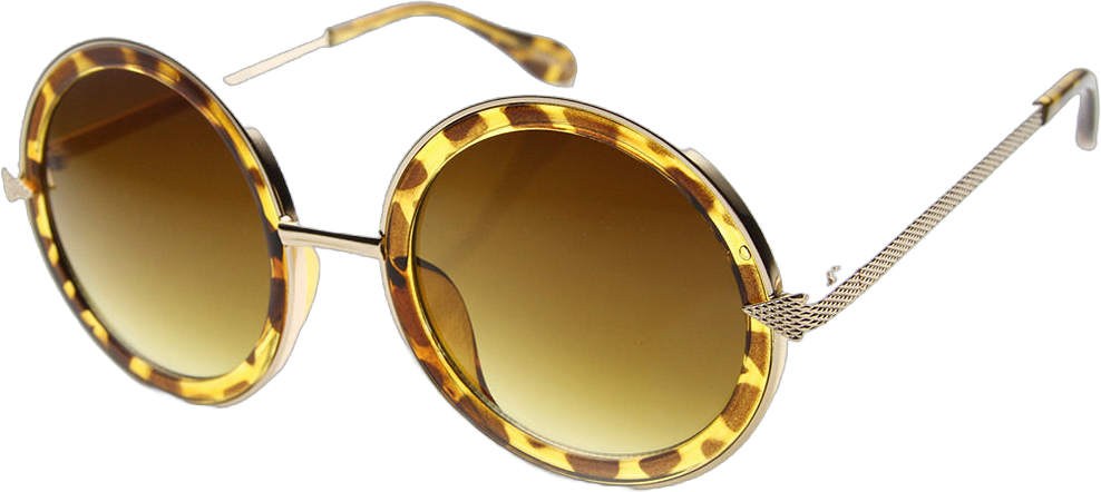 Womens High Fashion Metal Arrow Accent Super Round Sunglasses 9791