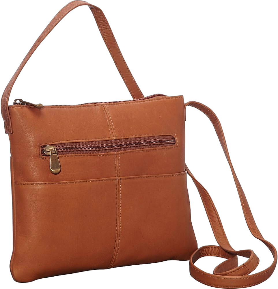 Le Donne Leather Slip Pocket Crossbody - Colombian Cowhide Leather Women’s Bag Tan