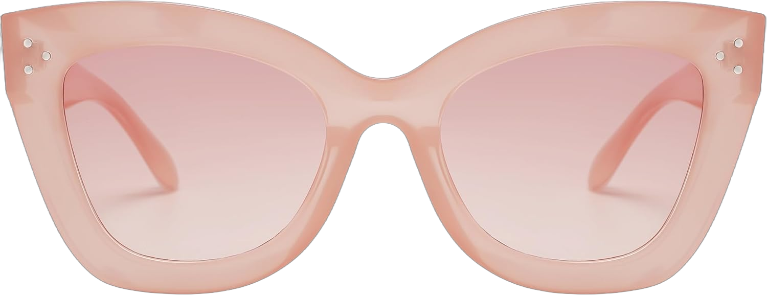 Oversized Cat Eye Sunglasses for Women Retro Square Cateye Style Sunnies AP3660 C4 Pink/Gradient Pink