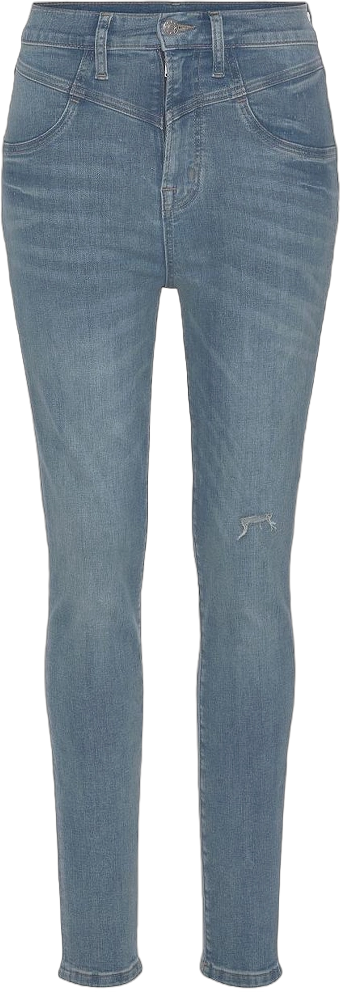 LASCANA Women's High Waisted Skinny Jeans Solid Denim 8