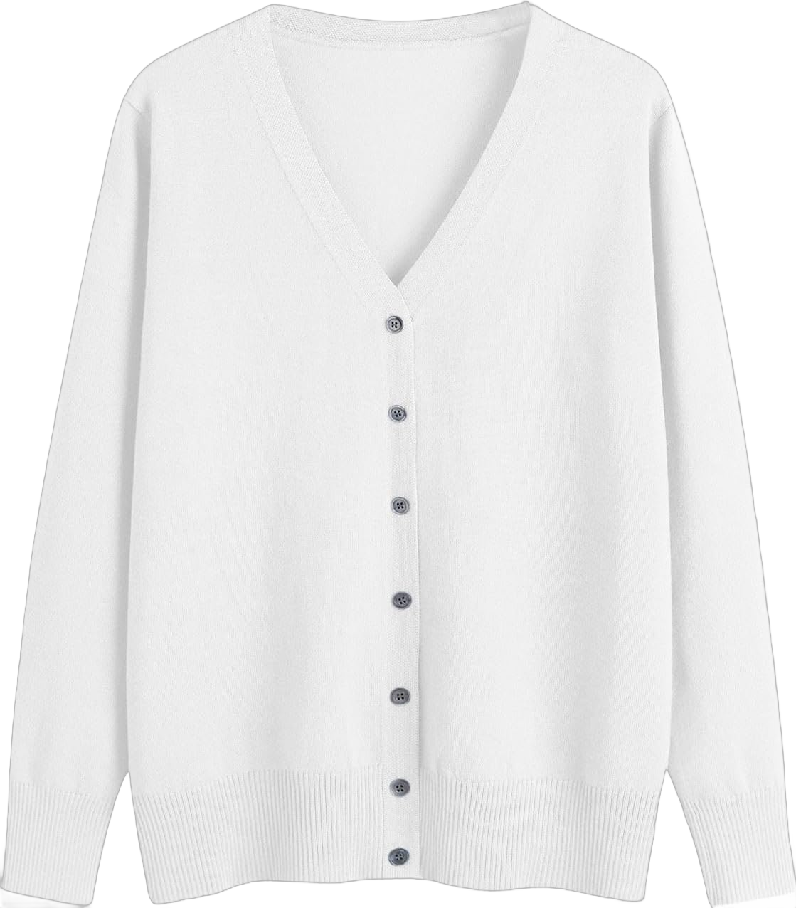 Cardigan Sweaters for Women 2024 Lightweight Long Sleeve Knitted Button Up Sweater Fall Trendy Cardigans Cover Up White Large