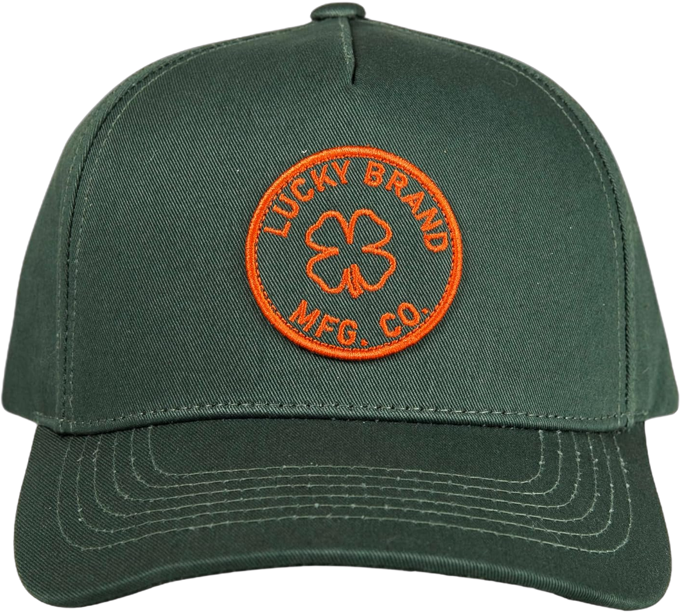 Lucky Brand Cotton Embroidered Baseball Cap with Adjustable Straps for Men and Women (One Size Fits Most) One Size Mfg Co Patch - Forest Green