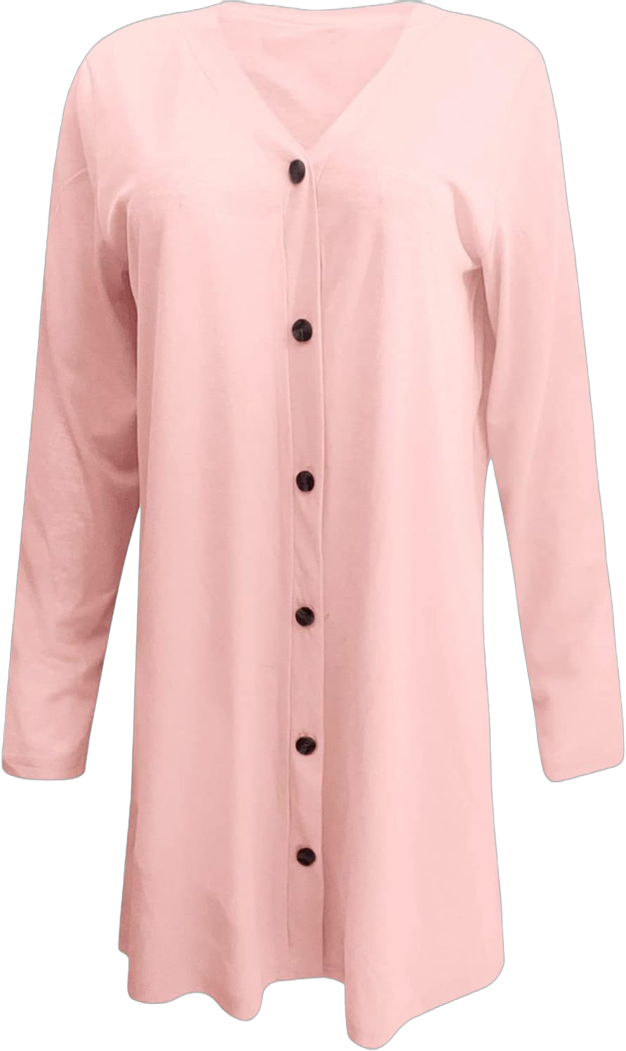 Women's Open Front Cardigan Lightweight Button Down Casual Long Sleeve Outwear Loose Long Kimonos Outfits A2-pink X-Large