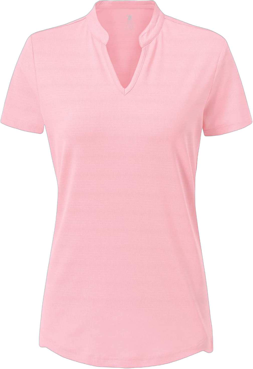 BGOWATU Women’s Golf Polo Shirts Short Sleeve V-Neck Collarless Tennis T-Shirt Quick Dry Lightweight Tops X-Small Light Pink