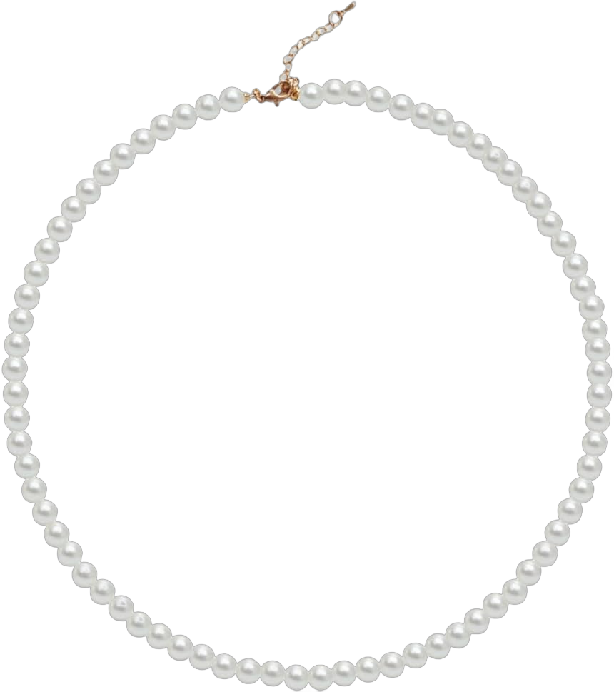 Pearl Necklace for Women, 4/6/8/10mm White Imitation Pearl Necklace, Round Faux Glass Pearl Necklace, Pearl Choker Necklace, Elegant Wedding Parties Necklace Diameter of Pearl 6mm