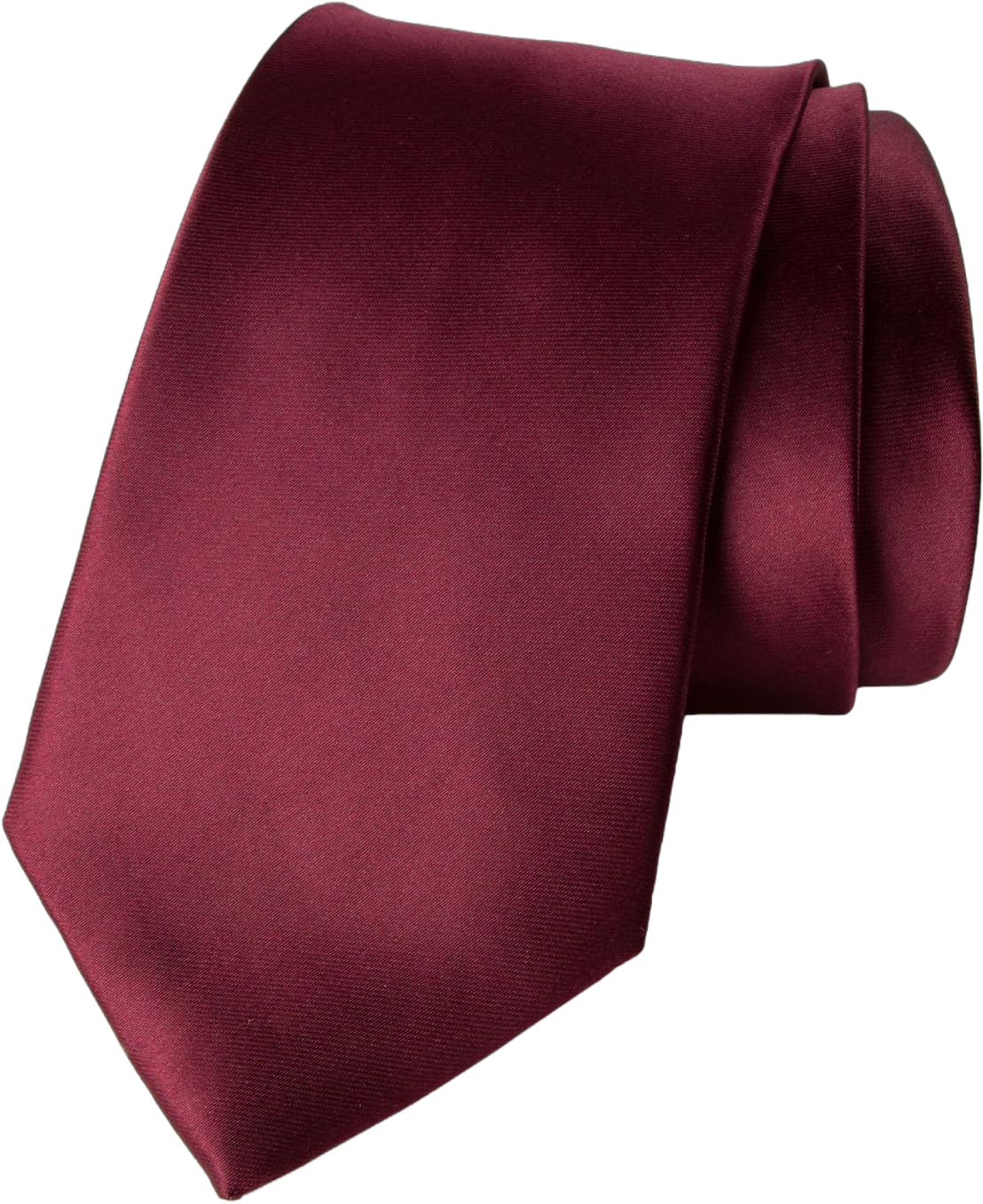 Spring Notion Men's Solid Color Satin Microfiber Tie, Regular and Skinny Width Regular Width (3.25 inch) Burgundy