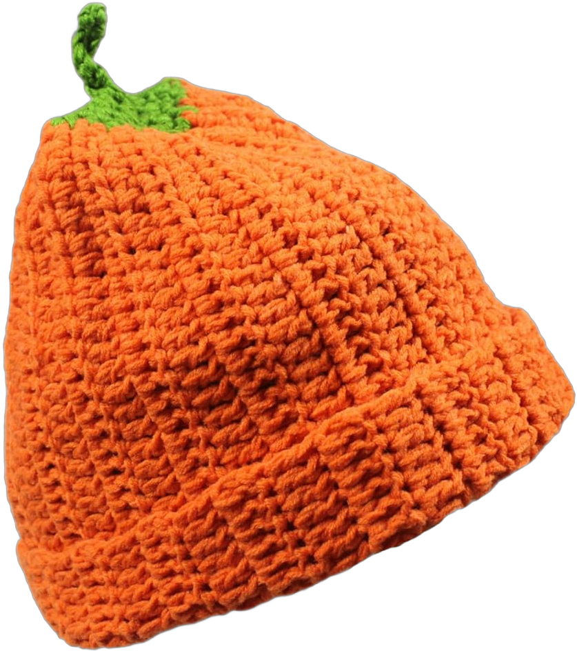 Unisex Winter Costume Knitted Crochet Pumpkin Skiing Snowboarding Beanie Hat Cap Yellow