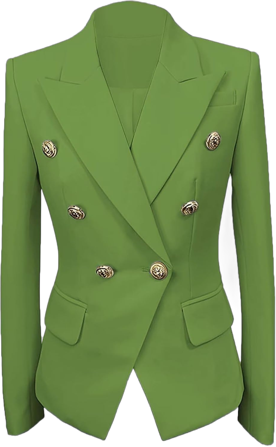 Womens Casual Blazers Long Sleeve Lapel Button Suit Jackets Slim Fit Work Office Blazer Jacket for Women 0 Grass Green