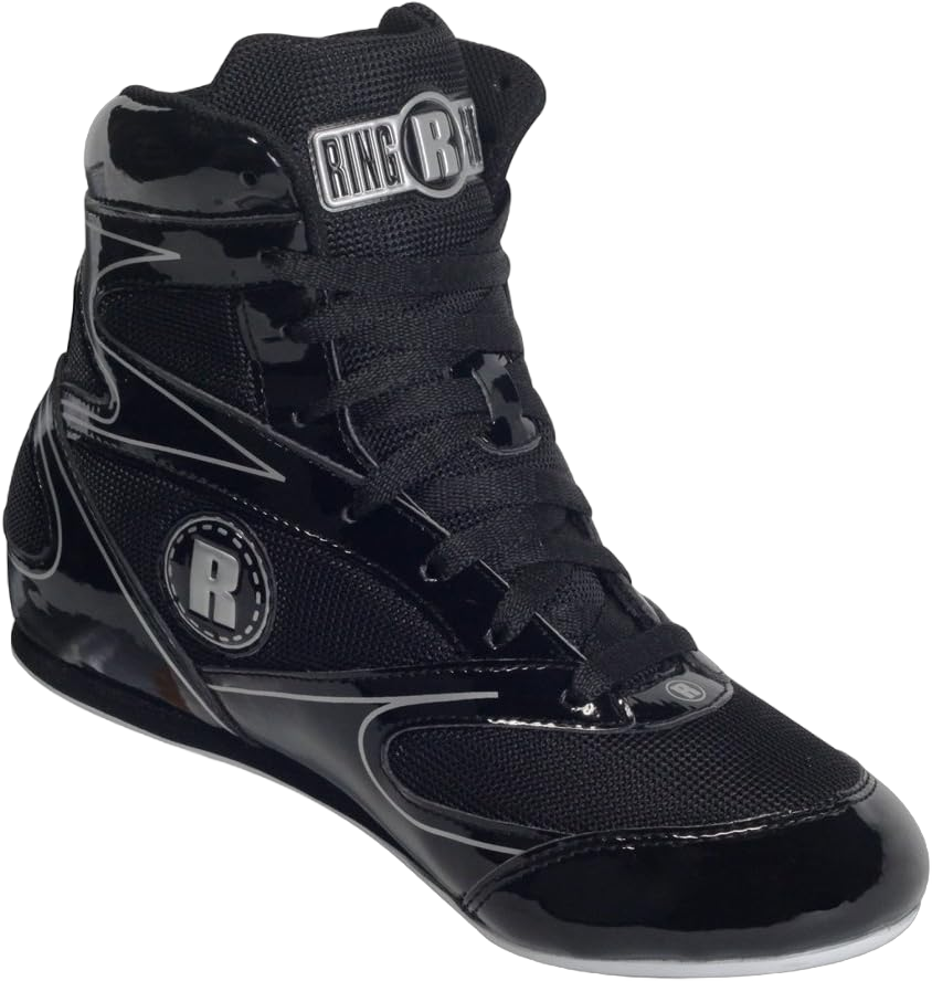 Ringside Diablo Boxing Shoes, Synthetic Leather Shoes for Men and Women, Lightweight, Low-Top Ankle Shoes for Boxing, Wrestling, Workout, Training, and Competition, Available in Different Sizes (2-13) 12 Black