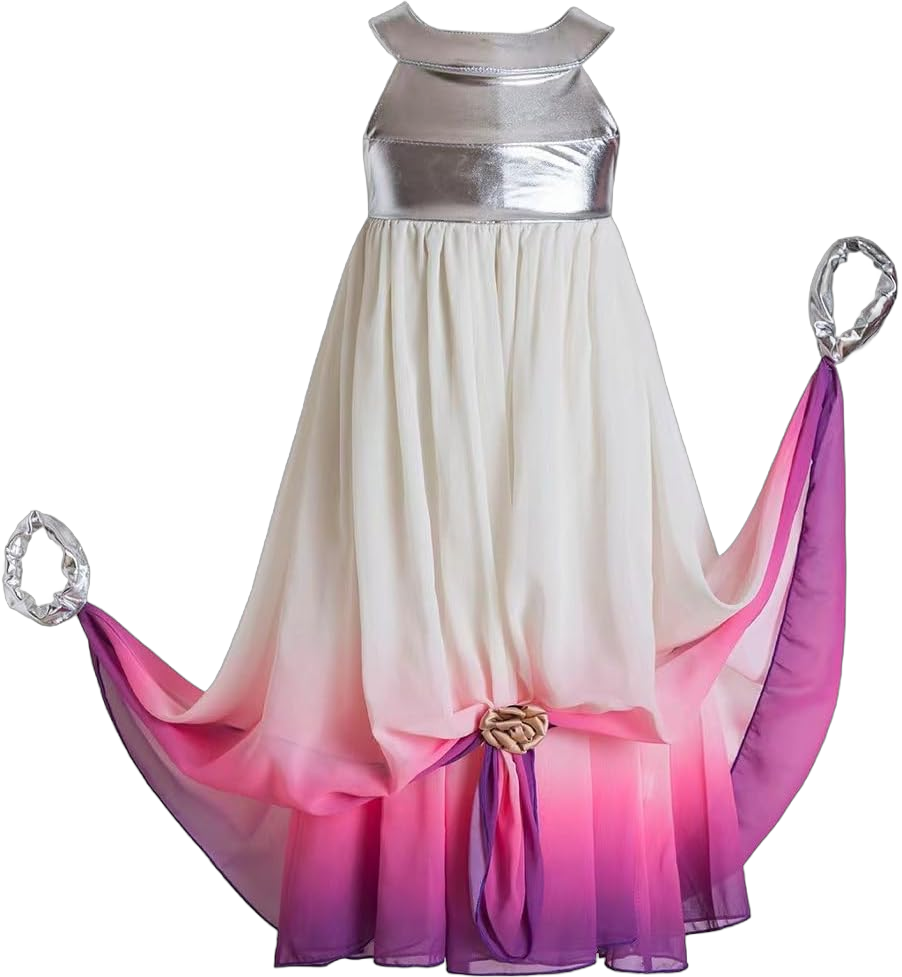 Girls Dress for Queen Padme Amidala Cosplay Rey Princess leia BB-8 R2d2 Pink 7 Years