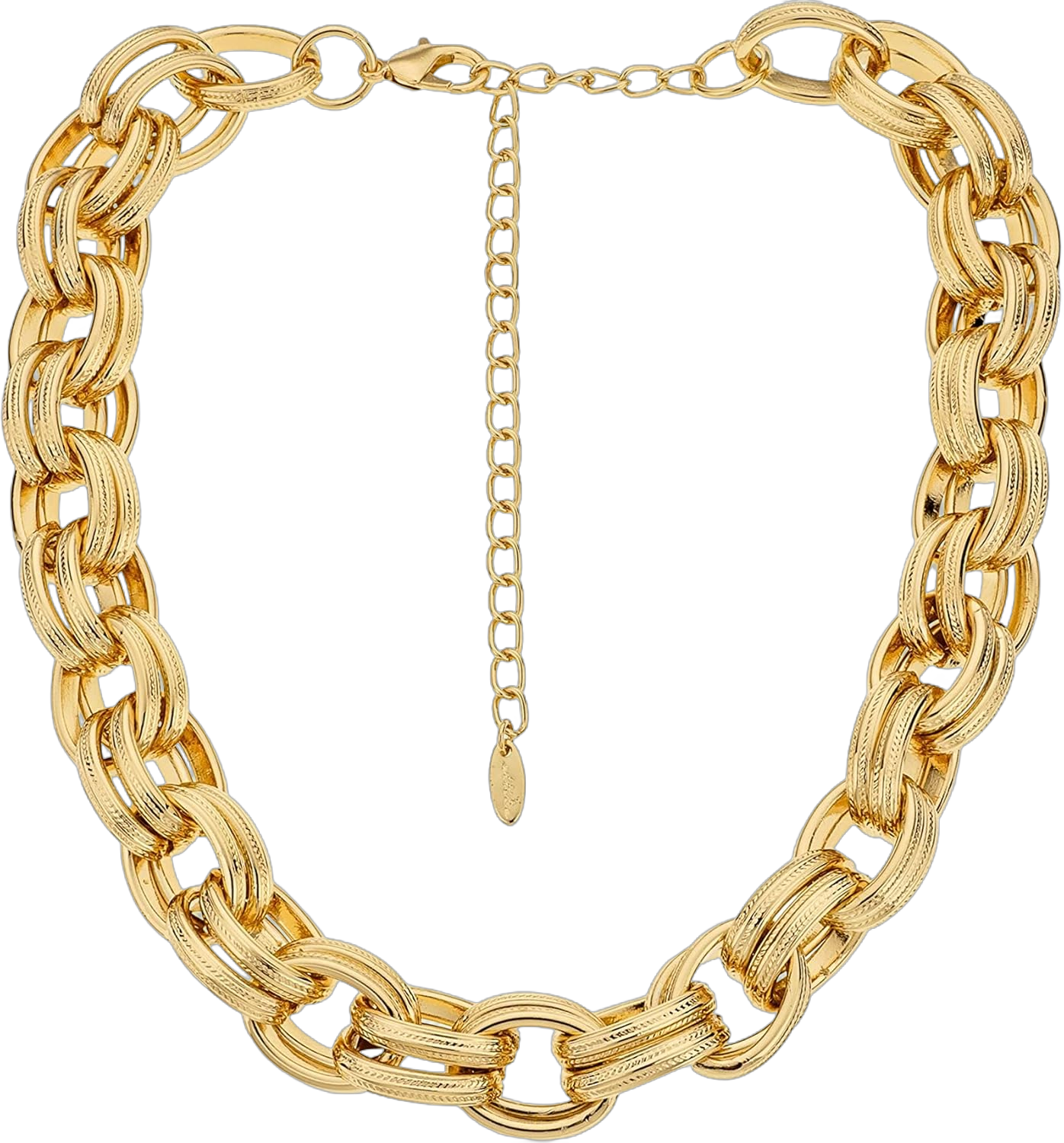 Ettika Chunky Gold Necklace. Gold Necklace, Bold & Chunky 18k Gold Plated Chain. Chunky Chain Necklace Women, Jewelry