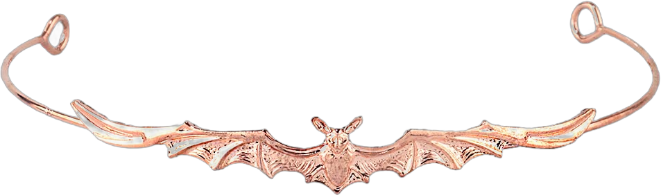 Forehead Bat Metal Slim Halloween Headband Hoop Hair Tiara Crown For Men Women Cosplay Party Birthday Prom (Rose Gold)