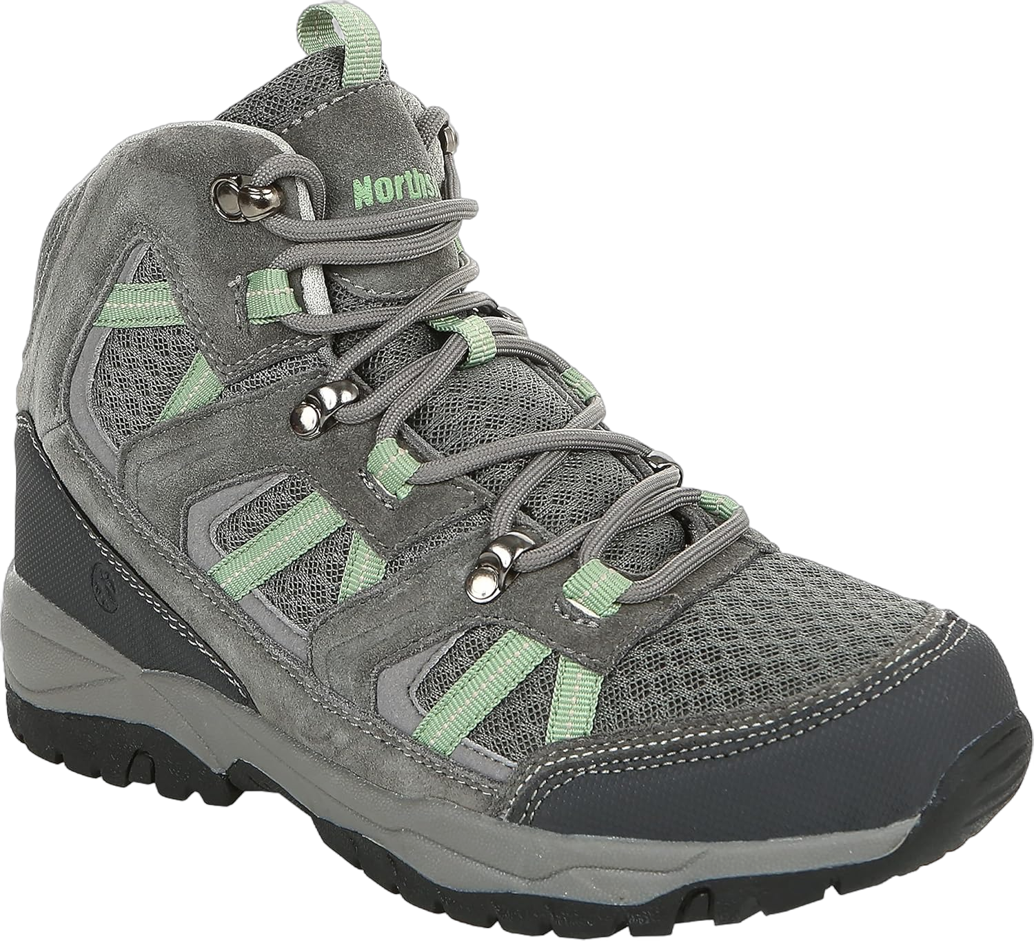 Northside Womens Arlow Canyon MID Hiking Boots - Stylish Comfortable and Durable Outdoor Adventure Companion - Speed Lacing Breathable Insole and TPR Traction Outsole 9.5 Gray/Sage