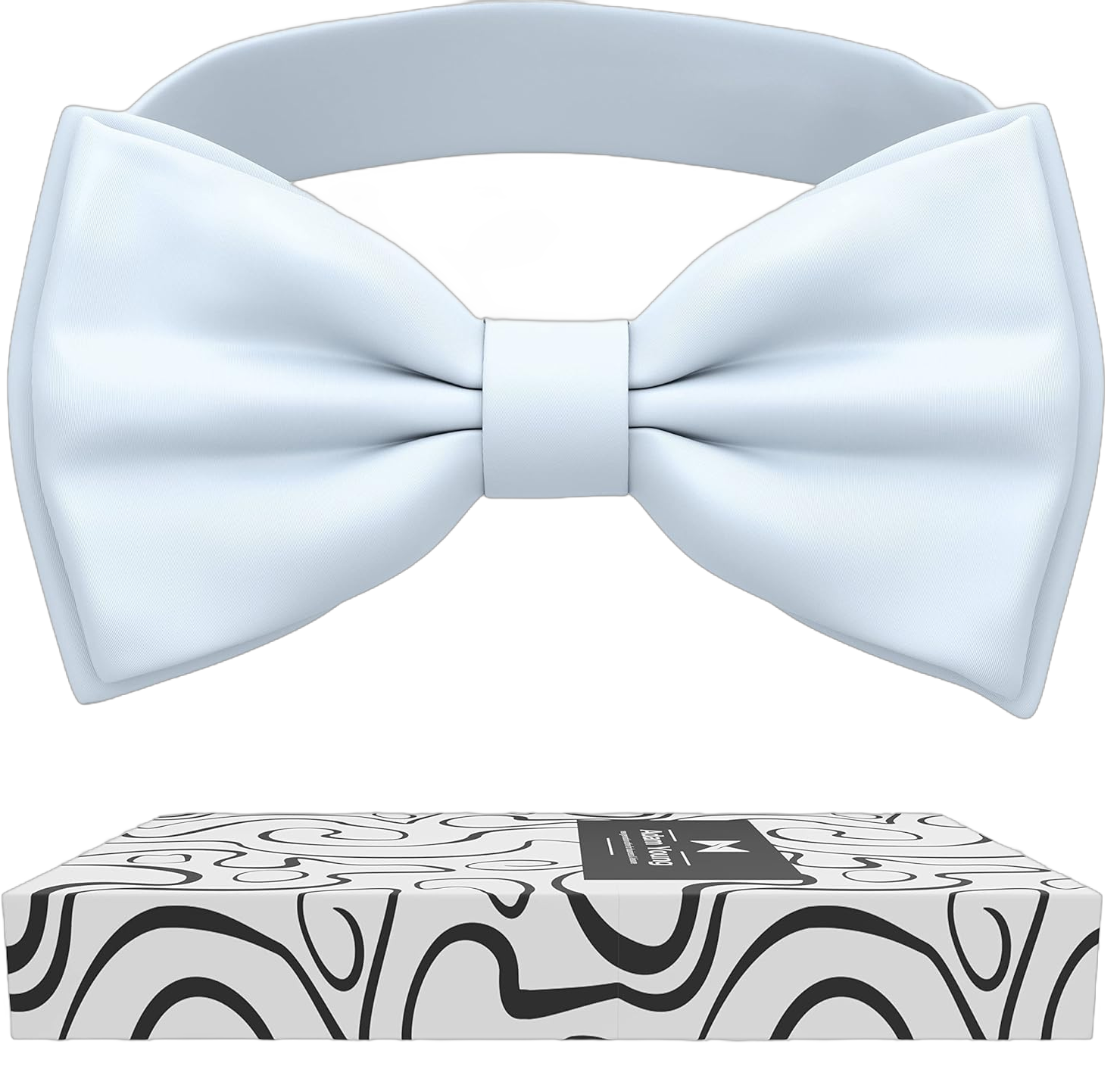 Adam Young Men's Bow Ties Pre-Tied Style Formal Satin Classic Bowtie for Tuxedo Faux Silk M - (children) 10 Pastel Blue